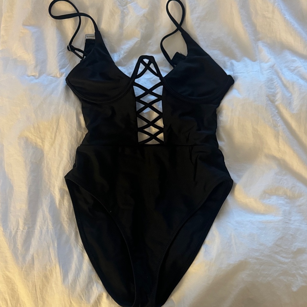Lovers + Friends Black One Piece Swimsuit